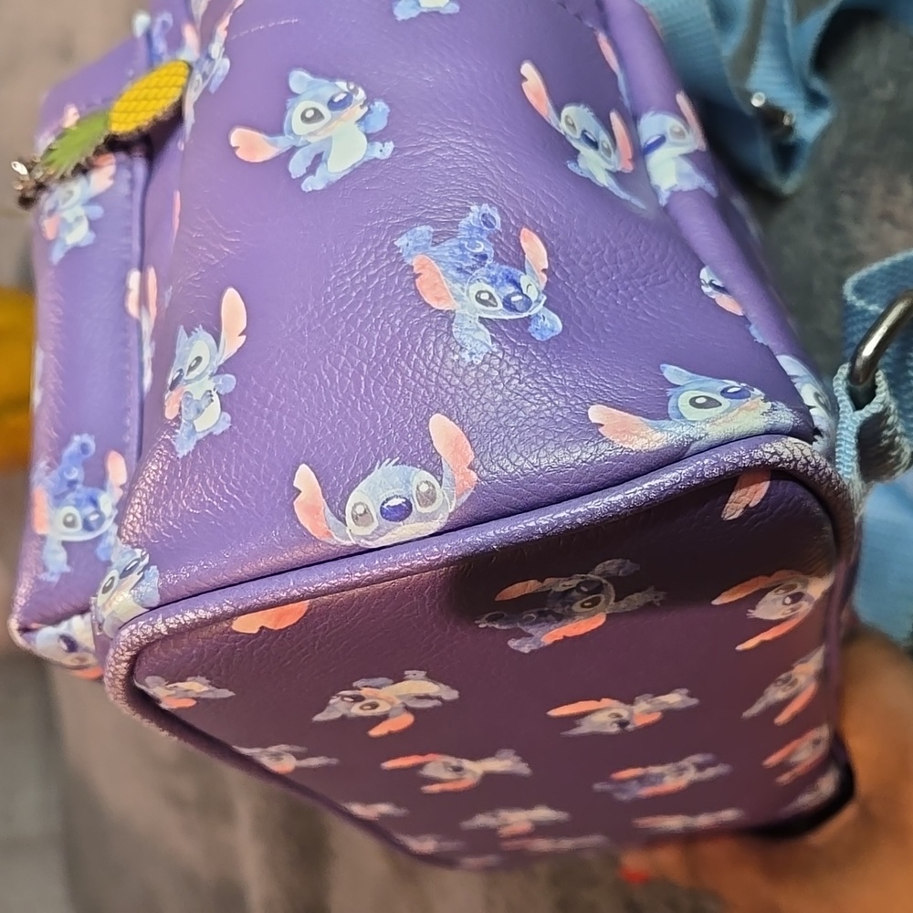 Loungefly Disney Lilo & Stitch Poses Mini Backpack Bag With Pineapple Charm - Picture 9 of 14